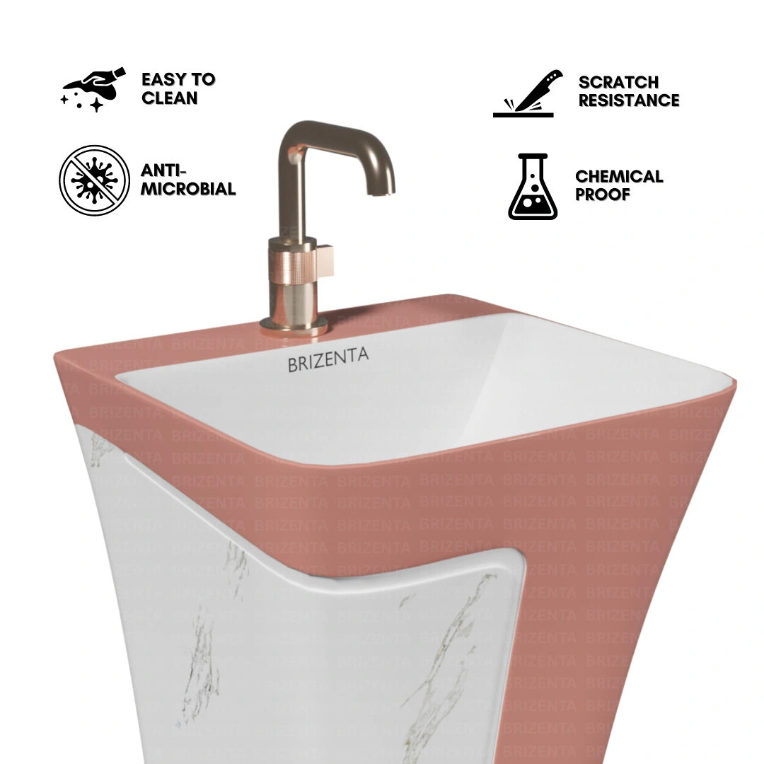 One Piece Pedestal Wash Basin BR115