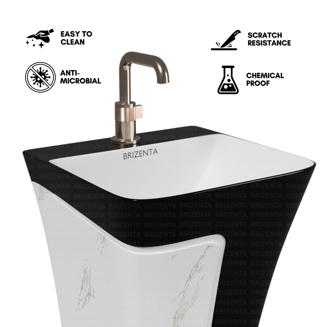One Piece Pedestal Wash Basin BR114