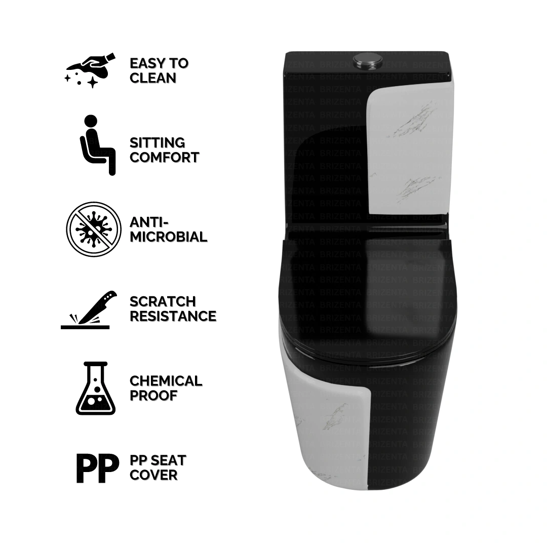 One-Piece Toilet (Commode) with 9-Inch S Trap Outlet BR1014