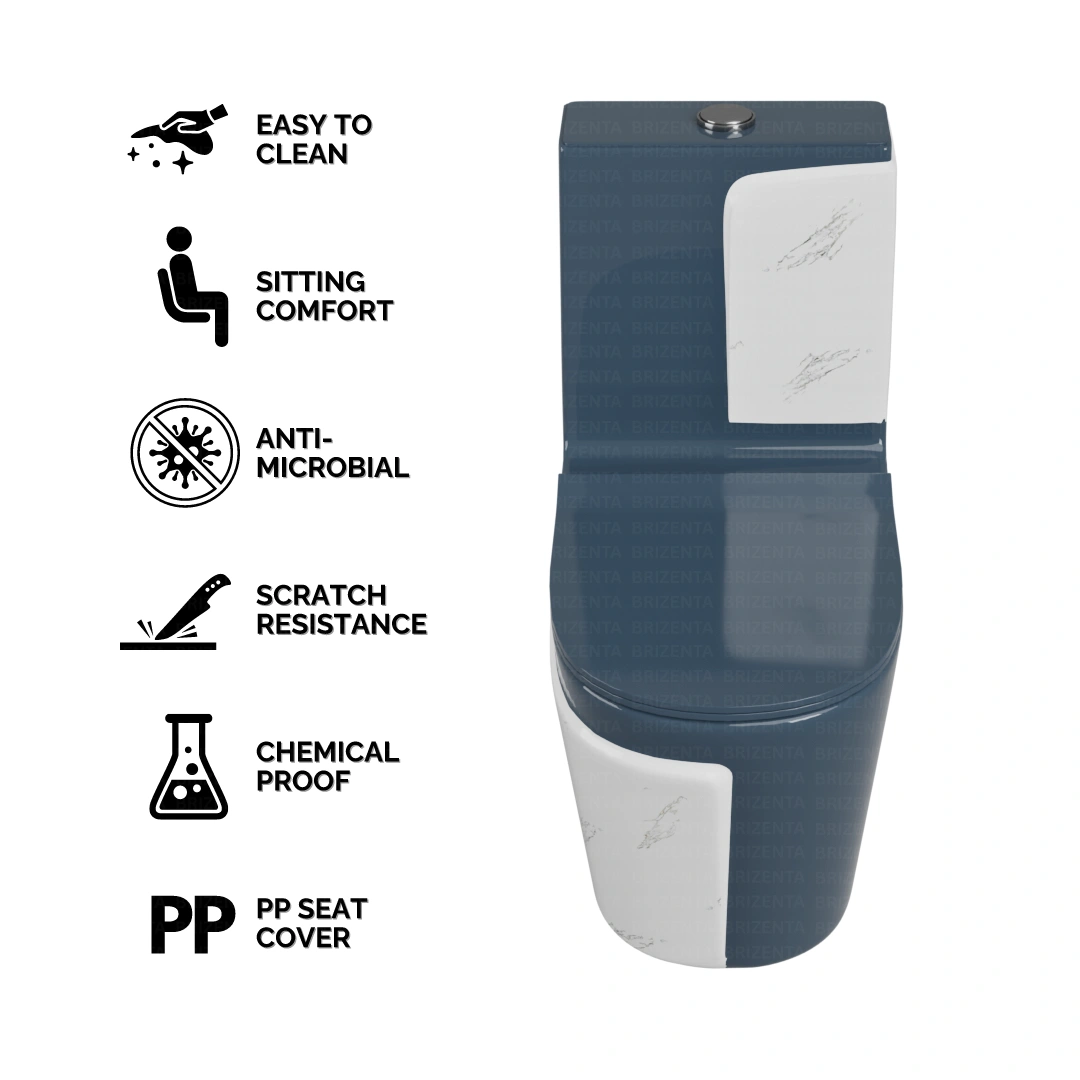 One-Piece Toilet (Commode) with 9-Inch S Trap Outlet BR1016